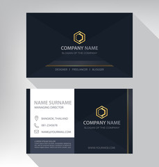 Luxury and modern. vector business card template. design black gold white