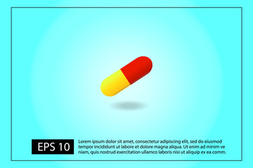 Medicine capsules vector icon, medical concept