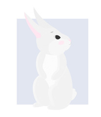 Cute bunny for children. Vector illustration
