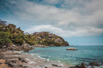 Obraz premium Sunny day at Sayulita Beach, Nayarit, Mexico