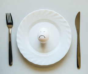 plate with fork and knife