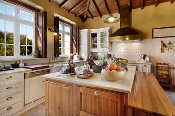 Rustic modern house interior kitchen