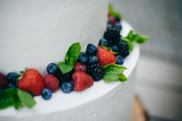 dessert with fresh berries