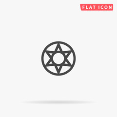 Heptagram flat vector icon