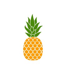 Pineapple logo. Isolated pineapple on white background