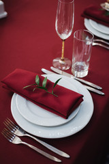 table setting for wedding or event