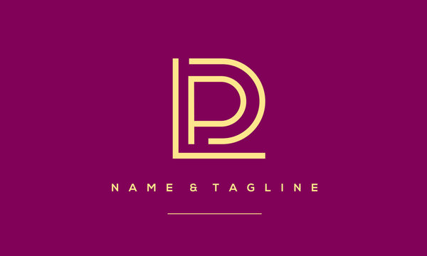 alphabet letter icon logo LPD or DPL