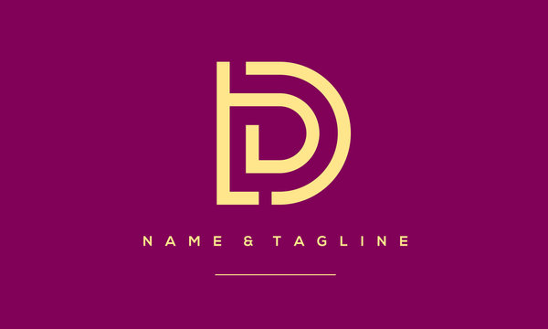 alphabet letter icon logo LDD or DDL