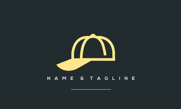 A Line Art Icon Logo Of A HAT/CAP