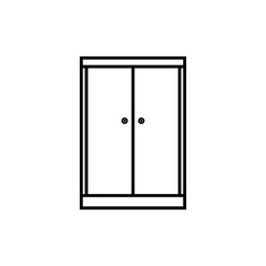 Wardrobe Icon With Outline Style Vector