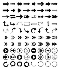 Big collection Arrows icon drawing element. Arrows set. Arrow icon. Concept arrows for web design, mobile apps, interface and more.