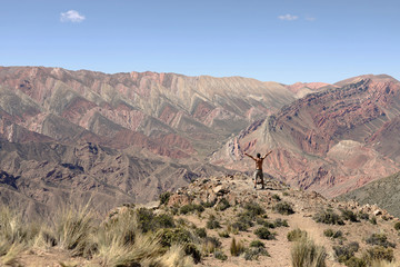 Climbing on the top of 14 color mountains in Argentina