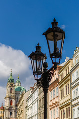 Fototapeta na wymiar street lamp in Prague. Czech republic