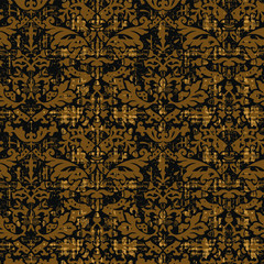 art damask ottoman royal seamless brush effect pattern in vector 