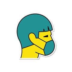 Headache icon in trendy flat style isolated on white background. Included the icons as cluster headaches, migraine, brain symptom and more.