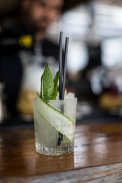 cocktail with cocomber