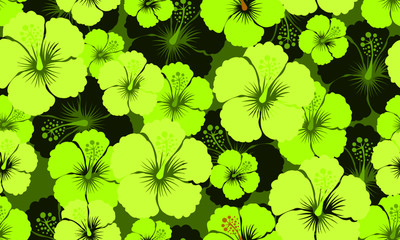 seamless pattern hibiscus flower hawaii 