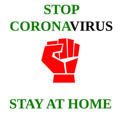 Stop corona virus stay at home vector illustration