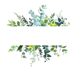 Fotobehang Horizontal botanical vector design banner © lavendertime
