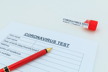 Coronavirus 2019-nCoV blood sample.
