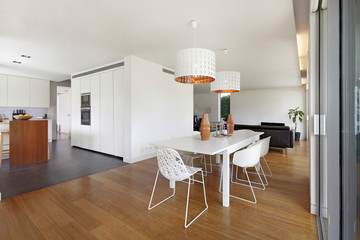 Home interior, modern contemporary furniture room.