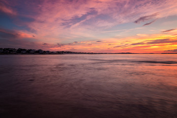 Fototapeta na wymiar A Beautiful Sunset in Gloucester Massachusetts