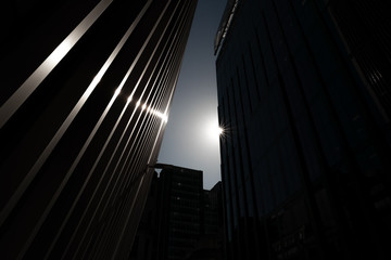 Sun reflecting off a building