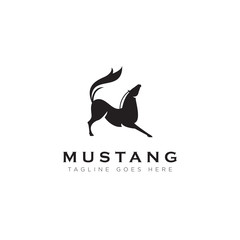 mustang logo, exotic style horse vector