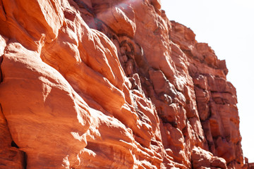 Beautiful wide angle view of amazing sandstone formations in Egypt.