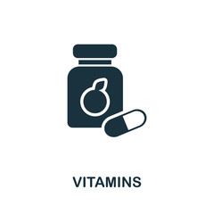 Vitamins icon. Simple illustration from healthy lifestyle collection. Creative Vitamins icon for web design, templates, infographics and more