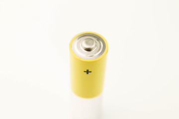 Battery. Alkaline battery on a white background.