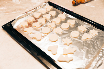 homemade cookies preparation for christmas