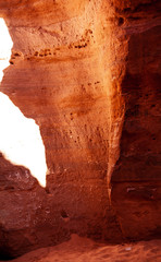 Beautiful wide angle view of amazing sandstone formations in Egypt.
