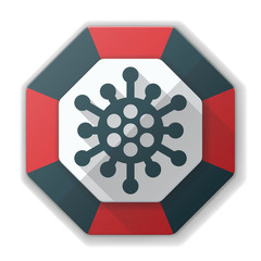 Attention Coronavirus COVID-19 vector sign label illustration