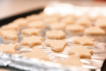 homemade cookies preparation for christmas