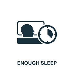 Enough Sleep icon. Simple illustration from healthy lifestyle collection. Creative Enough Sleep icon for web design, templates, infographics and more
