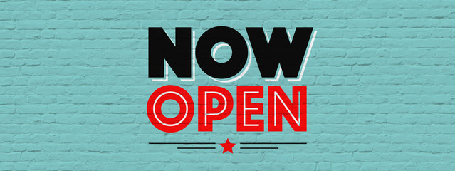 Fototapeta premium Now open