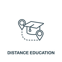 Distance Education icon from e-learning collection. Simple line element Distance Education symbol for templates, web design and infographics