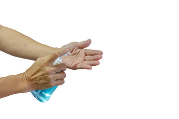 Hand press gel to wash hands