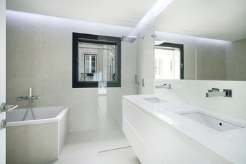 Home interior, modern bathroom.