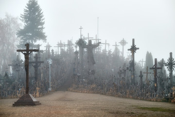 Hill of Crosses (Kryziu kalnas), a famous site of pilgrimage in northern Lithuania.