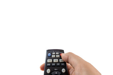 Turning on a TV with a remote control