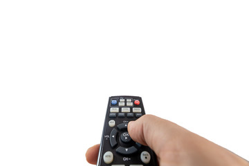 Turning on a TV with a remote control