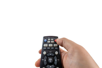 Turning on a TV with a remote control