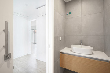Obraz na płótnie Canvas Home interior, modern bathroom.