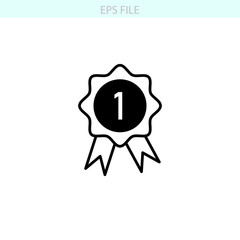 Fototapeta premium Medal award icon. EPS vector file