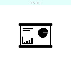 Business analysis icon. EPS vector file