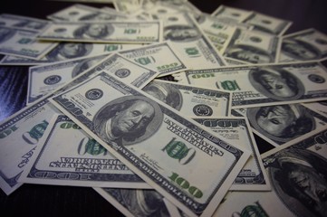 One hundred dollars bills. American money.