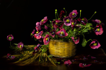 Obraz na płótnie Canvas flowers in a basket