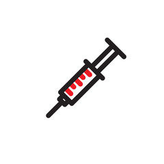 syringe line icon, vector illustration